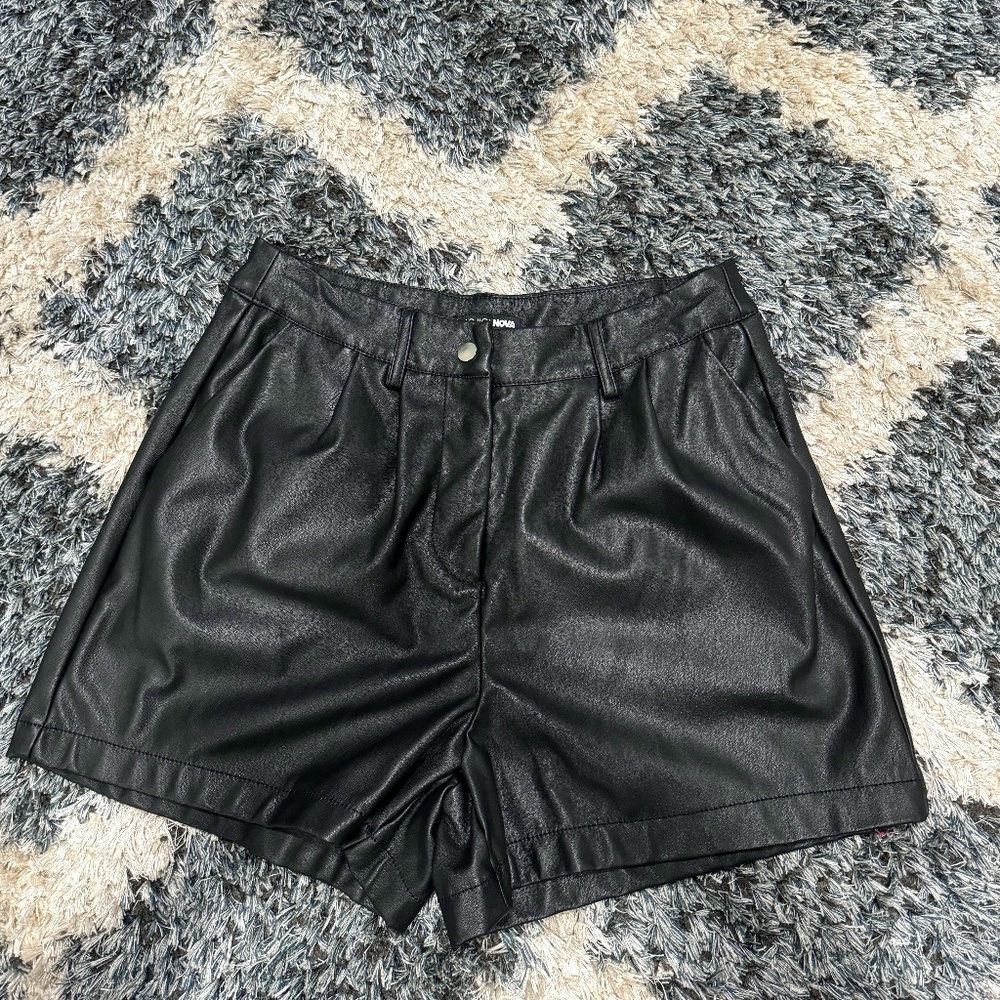 Fashion Nova- Faux leather shorts